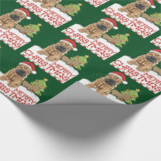 KerstShar Pei Cadeaupapier (Hoek)
