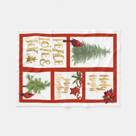 KerstSherpa Blanket Fleece Deken (Voorkant (Horizontaal))