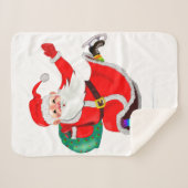 KerstSherpa Blanket Santa Claus Sherpa Deken (Voorkant (horizontaal))