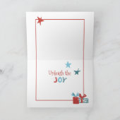 Kerstshiba in Dog Holiday Joy Modern Retro Feestdagen Kaart (Binnen)