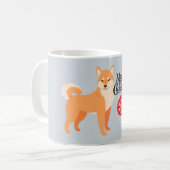 KerstShiba Inu Koffiemok (Voorkant links)
