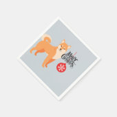 KerstShiba Inu Servet (Hoek)