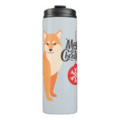KerstShiba Inu Thermosbeker (Voorkant)
