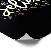 KerstShirt - Geloof kerstman geloof in Chri Poster (Hoek)