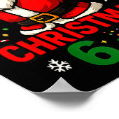Kerstshirt - Grappige Dabbing Kerstman 6 7 Meme Poster (Hoek)