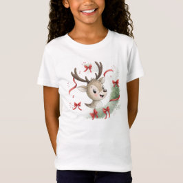 Kerstshirt met kleine babyhert, Cute Fawn T-shirt