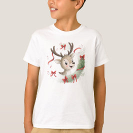 Kerstshirt met kleine babyhert, Cute Fawn T-shirt