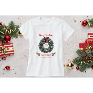 Kerstshirt met kolibrie - Hou van elkaar T-shirt