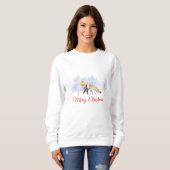 Kerstshirt met Winterfox, voor dames Trui (Voorkant volledig)