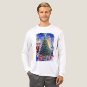 Kerstshirt Tri-Blend Shirt (Voorkant)