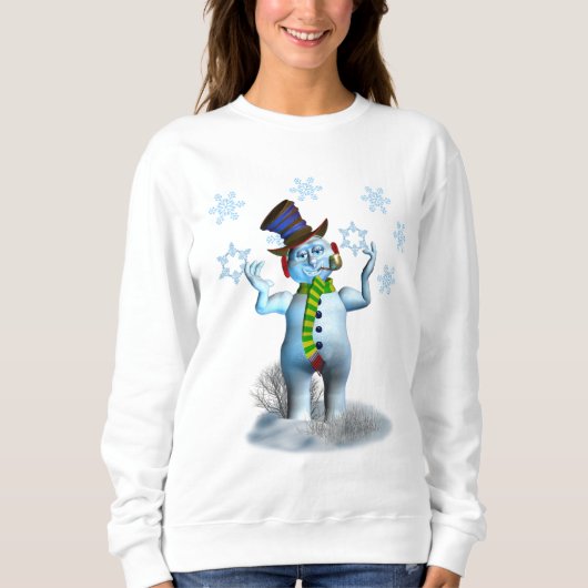 Kerstshirt voor dames met Snowman Trui (Voorkant)