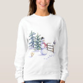 Kerstshirt voor dames met Snowman Trui (Voorkant)