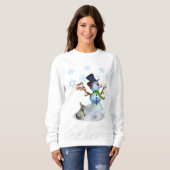 Kerstshirt voor dames met Snowman Trui (Voorkant volledig)