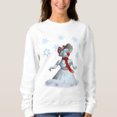 Kerstshirt voor dames met Snowman Trui (Voorkant)