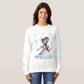 Kerstshirt voor dames met Snowman Trui (Voorkant volledig)