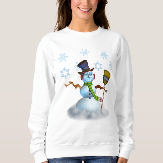 Kerstshirt voor dames met Snowman Trui (Voorkant)