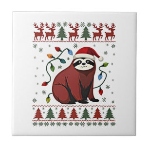 Kerstshirt voor luiaardliefhebber cadeau Sinterkla Tegeltje