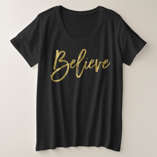 kerstShirten voor vrouwen en topklasse geloven in  Grote Maat T-shirt (Design voorkant)