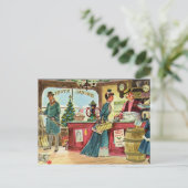 Kerstshoppen in de General Store Feestdagenkaart (Staand voorkant)