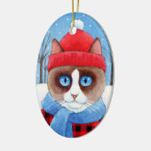 kerstshow of Ragdoll Cat-versiering Keramisch Ornament (Links)