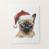 kerstsiamese kat legpuzzel (Verticaal)