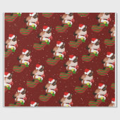 kerstsiamese katten met kersthoed cadeaupapier (Vlak)