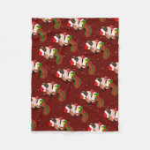 kerstsiamese katten met kersthoed fleece deken (Voorkant)