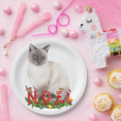kerstsiamese Waterverf Papieren Bordje (Feest)