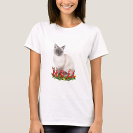 kerstsiamese Waterverf T-shirt