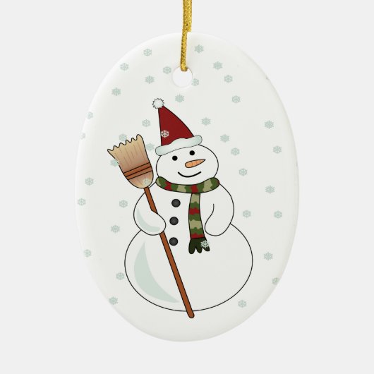 kerstsier keramisch ornament (Voorkant)