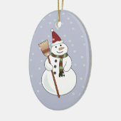 kerstsier keramisch ornament (Links)