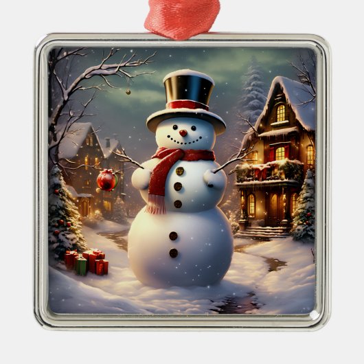 kerstsier metalen ornament (Voorkant)