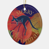 Kerstsieraad Australische kangoeroe Keramisch Ornament (Links)