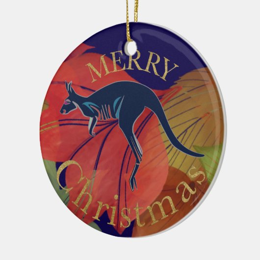 Kerstsieraad Australische kangoeroe Keramisch Ornament (Links)