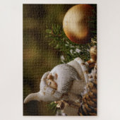 Kerstsieraad en kerstpuzzel legpuzzel (Verticaal)