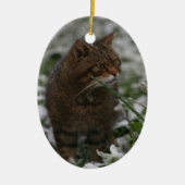 Kerstsieraad - Schotse wilde kat Keramisch Ornament (Voorkant)