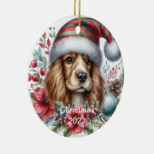 Kerstsieraad Spaniel Keramisch Ornament (Rechts)