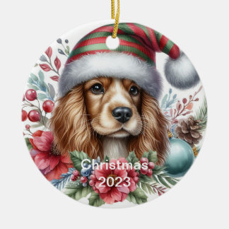 Kerstsieraad Spaniel Keramisch Ornament