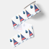 Kerstsieraar lint, Prettig kerstfeest Grosgrain Lint (Achterkant)