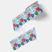 Kerstsieraarlint, Prettig Kerstfeest Grosgrain Lint (Achterkant)