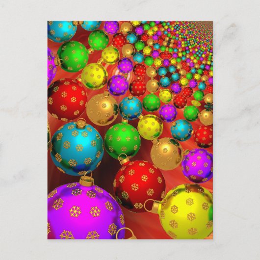 kerstsieraarster feestdagenkaart (Voorkant)