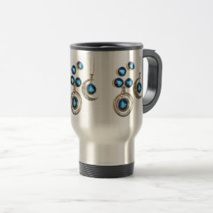 Kerstsieraden Boom blauw zwart heldere maan Reisbeker