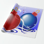 Kerstsieraden en lint - cadeaupapier (Uitgerold)