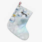 kerstsieraden en sneeuwvlokken grote kerstsok (Voorkant (Hangend))