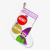 Kerstsieraden Girl Plum Pet Kleine Kerstsok (Voorkant (Hangend))