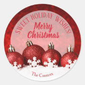 Kerstsieraden Homemade Holiday Baking KLEIN Ronde Sticker (Voorkant)