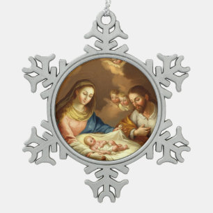 kerstsieraden "La Natividad" Tin Sneeuwvlok Ornament