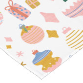 Kerstsieraden met een kutterretro korte tafelloper (Hoek)