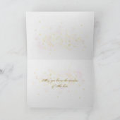 kerstsieraden met witte en gouden kerst kaart (Binnen)