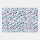 Kerstsieraden Multicolor Retro geïnspireerd Inpakpapier Vel (Voorkant 2)